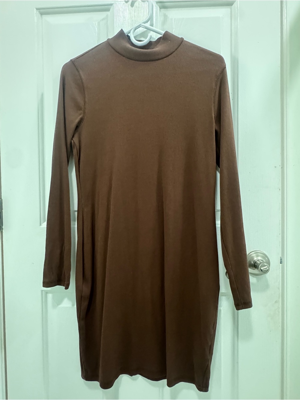 Old Navy Brown Long Sleeve Mock Neck Dress